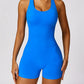 Racerback Cutout Active Romper