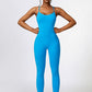 Open Back Spaghetti Strap Sports Jumpsuit