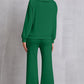 Half Zip Collared Neck Sweatshirt and Pants Set