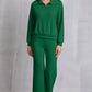 Half Zip Collared Neck Sweatshirt and Pants Set