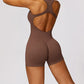 Racerback Cutout Active Romper