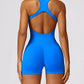 Racerback Cutout Active Romper