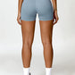 Twisted High Waist Active Shorts with Pockets