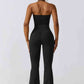 Halter Neck Flare Sport Jumpsuit