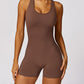 Racerback Cutout Active Romper