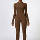 Half Zip Long Sleeve Active Jumpsuit