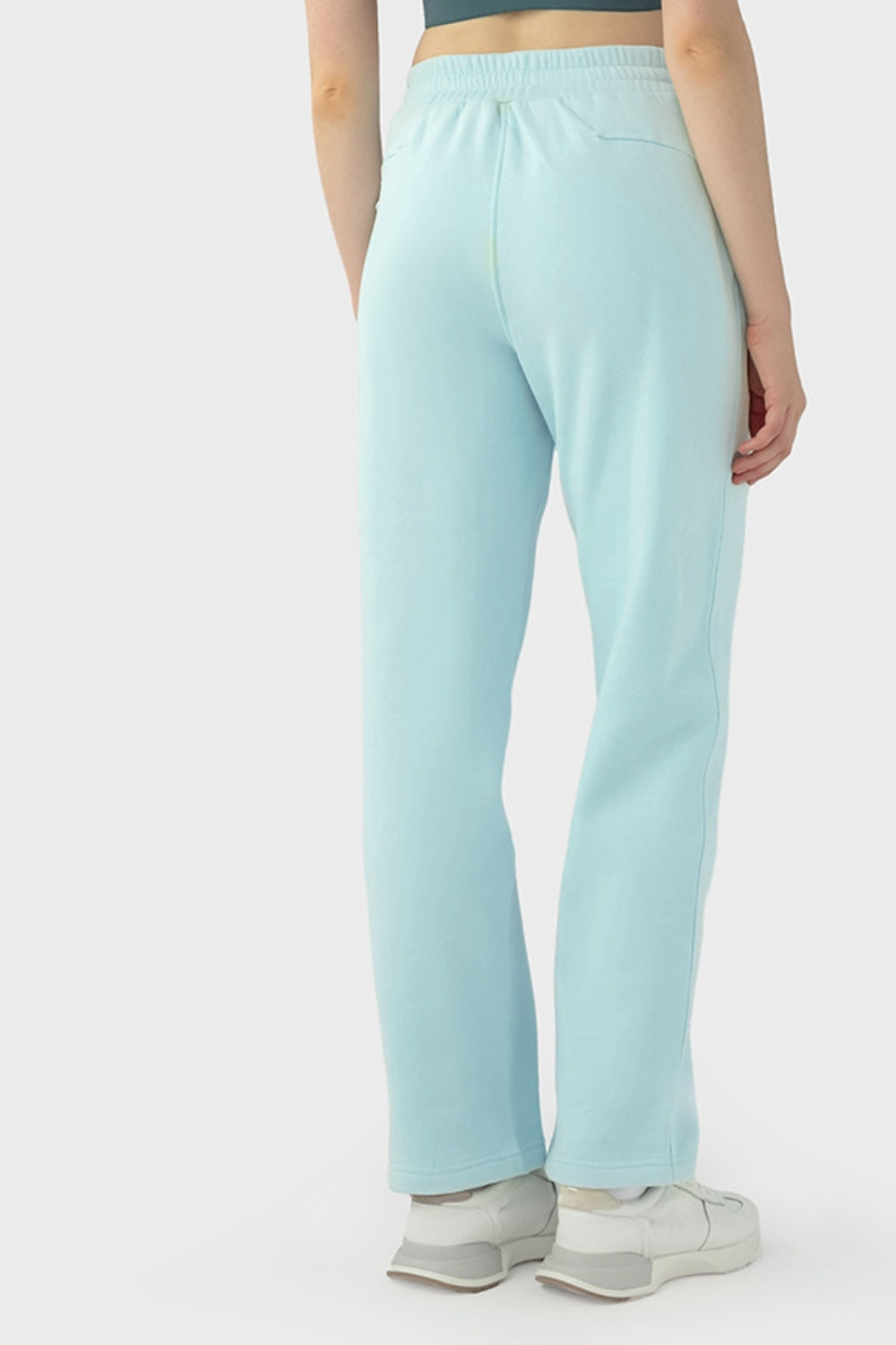 Elevate Lounge High-Rise Fleece Straight Leg Sweats - Teal